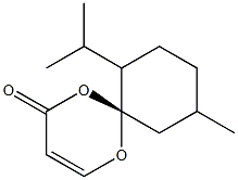 (6R)-7-Isopropyl-10-methyl-1,5-dioxaspiro[5.5]undec-2-en-4-one Struktur