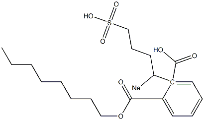 Phthalic acid 1-octyl 2-(1-sodiosulfobutyl) ester Struktur