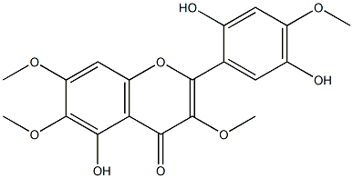 2',5,5'-Trihydroxy-3,4',6,7-tetramethoxyflavone Struktur