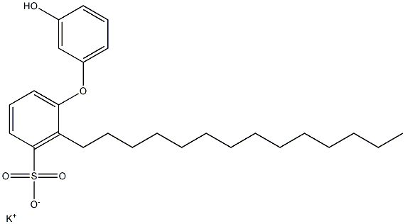 3'-Hydroxy-2-tetradecyl[oxybisbenzene]-3-sulfonic acid potassium salt Struktur