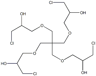 Tetrakis[(3-chloro-2-hydroxypropoxy)methyl]methane Struktur