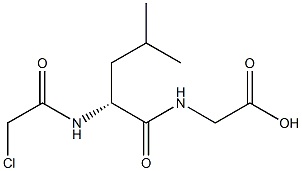 [[[(R)-1-[(Chloroacetyl)amino]-3-methylbutyl]carbonyl]amino]acetic acid Struktur