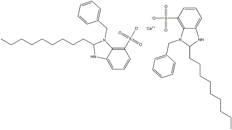 Bis(1-benzyl-2,3-dihydro-2-nonyl-1H-benzimidazole-7-sulfonic acid)calcium salt Struktur