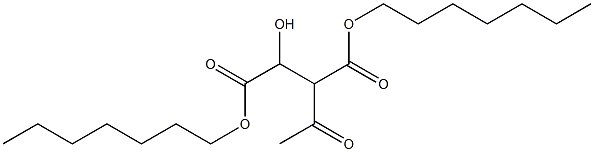 3-Acetyl-L-malic acid diheptyl ester Struktur