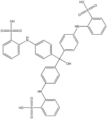 2,2',2''-[Hydroxymethanetriyltris(4,1-phenyleneimino)]tris(benzenesulfonic acid) Struktur