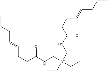 N-Ethyl-N,N-bis[(4-octenoylamino)methyl]ethanaminium Struktur