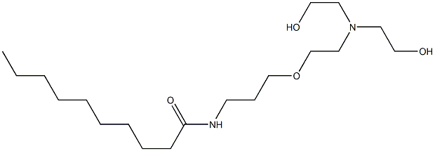 N-[3-[2-[Bis(2-hydroxyethyl)amino]ethoxy]propyl]decanamide Struktur