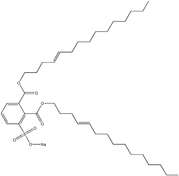 3-(Sodiosulfo)phthalic acid di(4-pentadecenyl) ester Struktur