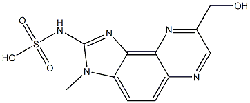 N-[8-Hydroxymethyl-3-methyl-3H-imidazo[4,5-f]quinoxalin-2-yl]sulfamic acid Struktur