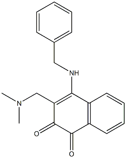 4-[Benzylamino]-3-[(dimethylamino)methyl]naphthalene-1,2-dione Struktur