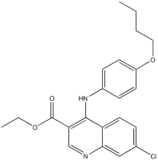 4-[[4-Butoxyphenyl]amino]-7-chloroquinoline-3-carboxylic acid ethyl ester Struktur