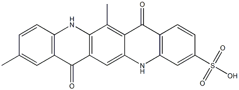 5,7,12,14-Tetrahydro-9,13-dimethyl-7,14-dioxoquino[2,3-b]acridine-3-sulfonic acid Struktur