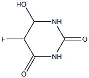 5-Fluoro-6-hydroxyhexahydropyrimidine-2,4-dione Struktur