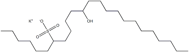 12-Hydroxytetracosane-7-sulfonic acid potassium salt Struktur