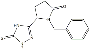 5-(5-Oxo-1-benzylpyrrolidin-2-yl)-2H-1,2,4-triazole-3(4H)-thione Struktur