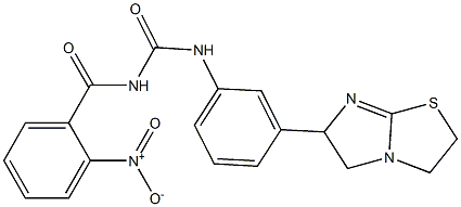 1-(2-Nitrobenzoyl)-3-[3-[[2,3,5,6-tetrahydroimidazo[2,1-b]thiazol]-6-yl]phenyl]urea Struktur