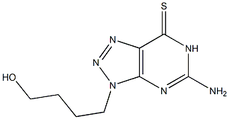 5-Amino-3-(4-hydroxybutyl)-3H-1,2,3-triazolo[4,5-d]pyrimidine-7(6H)-thione Struktur