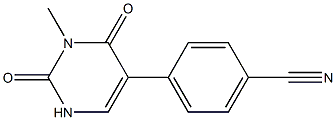 3-Methyl-5-(4-cyanophenyl)uracil Struktur