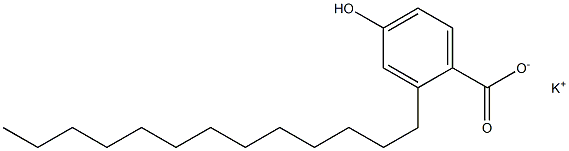 2-Tridecyl-4-hydroxybenzoic acid potassium salt Struktur