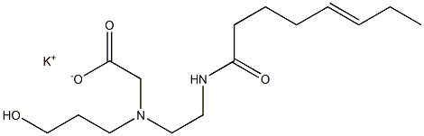 N-(3-Hydroxypropyl)-N-[2-(5-octenoylamino)ethyl]aminoacetic acid potassium salt Struktur