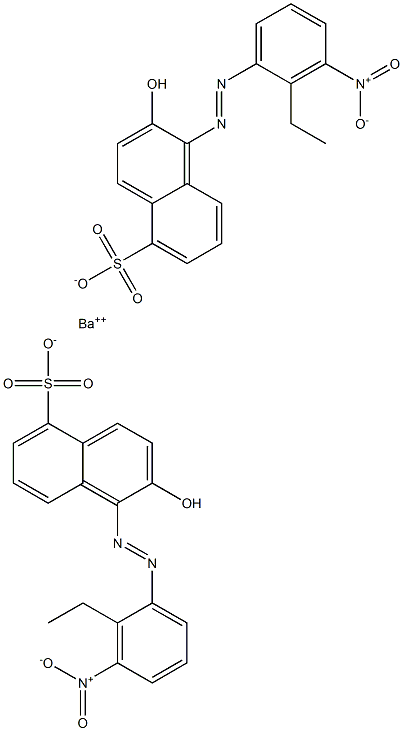 Bis[1-[(2-ethyl-3-nitrophenyl)azo]-2-hydroxy-5-naphthalenesulfonic acid]barium salt Struktur