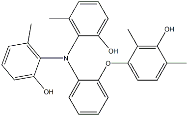 N,N-Bis(2-hydroxy-6-methylphenyl)-2-(3-hydroxy-2,4-dimethylphenoxy)benzenamine Struktur