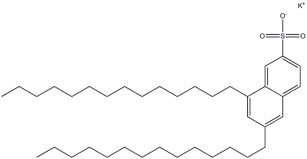 6,8-Ditetradecyl-2-naphthalenesulfonic acid potassium salt Struktur