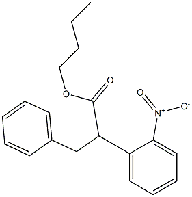 2-(2-Nitrophenyl)-3-phenylpropanoic acid butyl ester Struktur