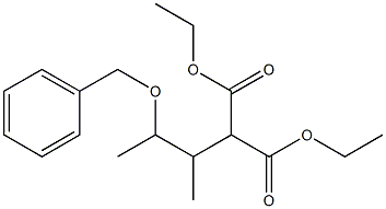 4-Benzyloxy-2-ethoxycarbonyl-3-methylpentanoic acid ethyl ester Struktur