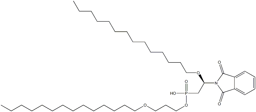 (-)-(2-Phthalimidylethyl)phosphonic acid hydrogen (R)-2,3-bis(tetradecyloxy)propyl ester Struktur