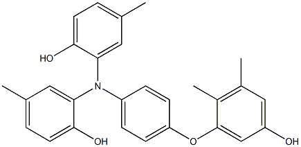 N,N-Bis(2-hydroxy-5-methylphenyl)-4-(5-hydroxy-2,3-dimethylphenoxy)benzenamine Struktur