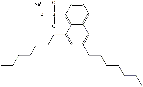 6,8-Diheptyl-1-naphthalenesulfonic acid sodium salt Struktur