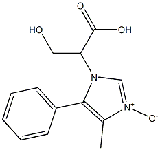 2-[(4-Methyl-5-phenyl-1H-imidazole 3-oxide)-1-yl]-3-hydroxypropanoic acid Struktur