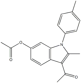 3-Acetyl-1-(4-methylphenyl)-2-methyl-1H-indol-6-ol acetate Struktur