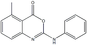 2-Anilino-5-methyl-4H-3,1-benzoxazin-4-one Struktur