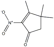 2-Nitro-3-methyl-4,4-dimethyl-2-cyclopenten-1-one Struktur