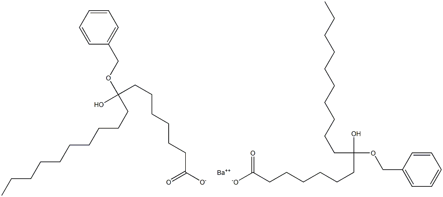 Bis(8-benzyloxy-8-hydroxystearic acid)barium salt Struktur