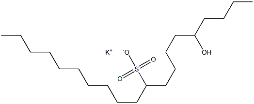 5-Hydroxyicosane-10-sulfonic acid potassium salt Struktur