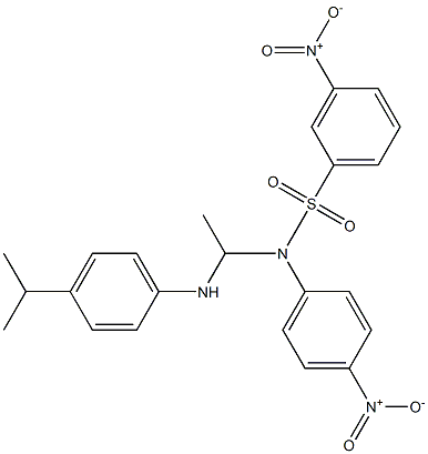 N-[1-[(4-Isopropylphenyl)amino]ethyl]-N-(4-nitrophenyl)-3-nitrobenzenesulfonamide Struktur