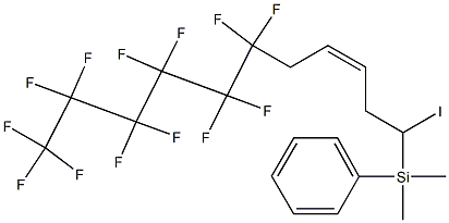 (Z)-5-(Dimethylphenylsilyl)-5-iodo-1-(tridecafluorohexyl)-2-pentene Struktur