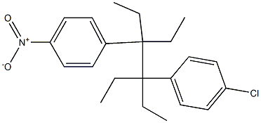 3,4-Diethyl-3-(4-chlorophenyl)-4-(4-nitrophenyl)hexane Struktur