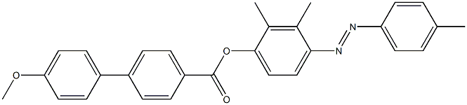 4-(4-Methoxyphenyl)benzoic acid 4-[(4-methylphenyl)azo]-2,3-dimethylphenyl ester Struktur