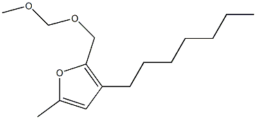 2-[(Methoxymethoxy)methyl]-3-heptyl-5-methylfuran Struktur