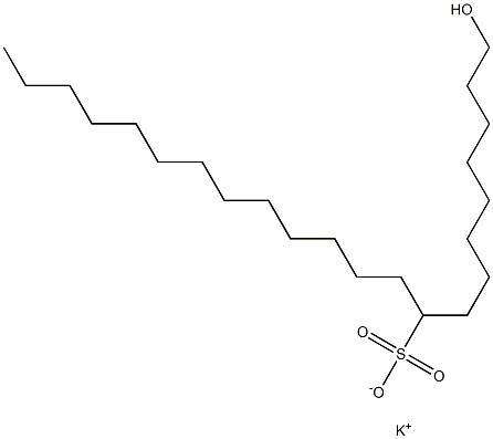 1-Hydroxydocosane-9-sulfonic acid potassium salt Struktur