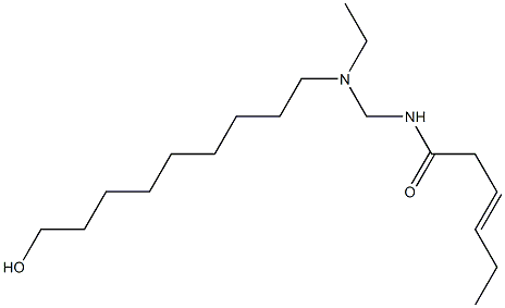 N-[[N-Ethyl-N-(9-hydroxynonyl)amino]methyl]-3-hexenamide Struktur