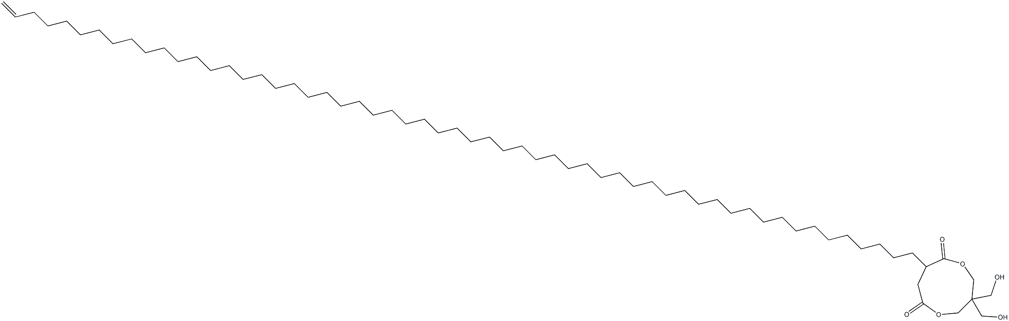 3,3-Bis(hydroxymethyl)-8-(56-heptapentacontenyl)-1,5-dioxacyclononane-6,9-dione Struktur