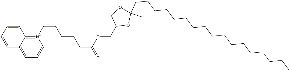 1-[6-[(2-Heptadecyl-2-methyl-1,3-dioxolan-4-yl)methoxy]-6-oxohexyl]quinolinium Struktur