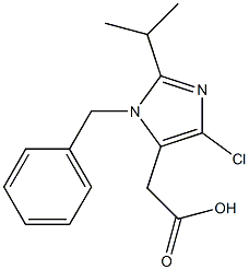 4-Chloro-2-isopropyl-1-(benzyl)-1H-imidazole-5-acetic acid Struktur