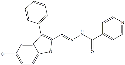 N'-(5-Chloro-3-phenyl-2-benzofuranylmethylene)isonicotinic hydrazide Struktur