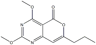 2,4-Dimethoxy-7-propyl-5H-pyrano[4,3-d]pyrimidin-5-one Struktur